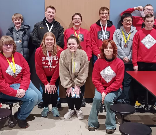 Front (L to R): Annabelle George, Madalyn Olsen, Maran Luckwaldt, Reagan Moritz, Elena Clay, Barak Bault, Dylan Smith; Back (L to R): Ronin Larson, Porter Langer, Charlie Willink, Nicky Carriveau, Michiah George, Brandon Lee, Nicholas Lawrenz, Colin Iverson (Missing from photo: Mia Voorhees and Grayson Paster). Submitted photo
