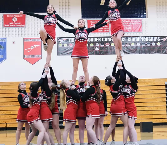 The B-W Cheerleaders at the Grand Finale event. Submitted photo