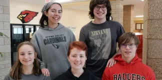 Stathem Family is Danika Ramirez, Sam Miller, Emma Buck, Mackenzie Nyhus, and Avery Huebel. Submitted photo