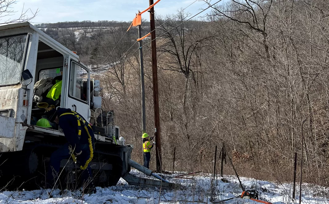 Crews are working to prepare the infrastructure for fiber installation in the next construction phases of SwiftCurrent Connect, the fiber-optic internet service powered by PPCS. Submitted photo